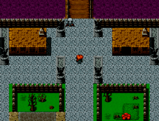 勇者の日のゲーム画面「マオウの支配する城下町」