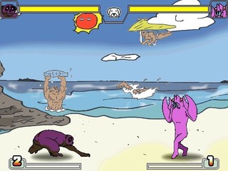 格闘クラスのゲーム画面「ナメクジくん」