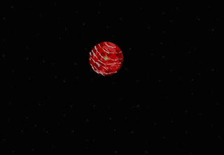 SPECTERのゲーム画面「赤い死の星と化した惑星ファームを救出せよ」