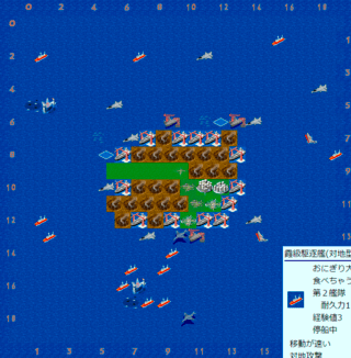 箱庭諸島　海戦のゲーム画面「敵国との戦争に負け、侵略されることも…？」