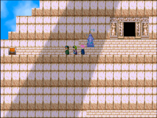 BOY & FANTASY 外伝 -砂漠と時ノ旅人と-のゲーム画面「少年・王様・探偵・謎の少女、チグハグ4人組」