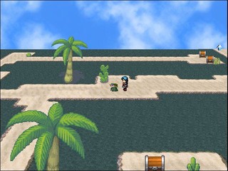BOY & FANTASY 外伝 -砂漠と時ノ旅人と-のゲーム画面「少年・王様・探偵・謎の少女、チグハグ4人組」