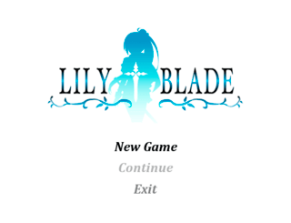 LILY BLADEのゲーム画面「タイトル画面」