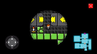 HIRAKUのゲーム画面「動く床には気をつけろ！」