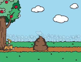 ギリギリ!うんこレースのゲーム画面「タイトル画面」