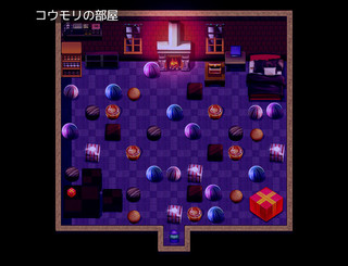 かぼちゃおばけのキャンディポットのゲーム画面「ハロウィンの夜のお話です」