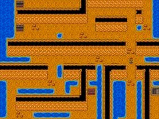 trialmazeのゲーム画面「井戸の中は複雑な迷路となって底へ続いていた！」
