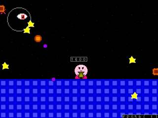 カービィ52のゲーム画面「【STAR SEED】星を集めるミニゲーム」