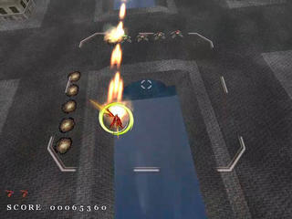 オオツルギ2のゲーム画面「自機はアイテムによって 4 タイプに変化」