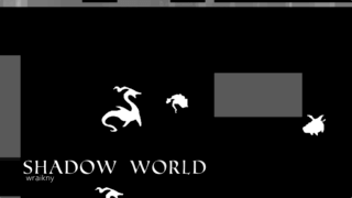 Shadow Worldのゲーム画面「影に潜って敵から逃げている．」