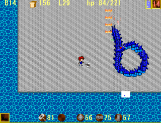 BraveWarriorのゲーム画面「ダンジョン探索シーン」
