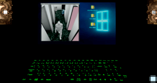 オベン座の怪人のゲーム画面「PCの中のPCとその中の監視カメラ」