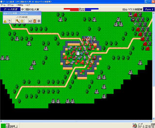 ファーレントゥーガ　宗狂戦争のゲーム画面「戦争画面。」
