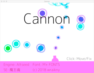 Cannonのゲーム画面「Title」