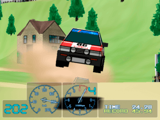 グレイテストドライバーズVersion6のゲーム画面「痛快・本格ドライブフィールを追求。」