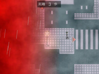 Remember the Rainのゲーム画面「赤い霧から逃げながら現実へ…」