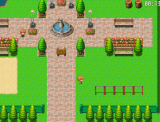 双子ストリートのゲーム画面「公園へ遊びに来ました」