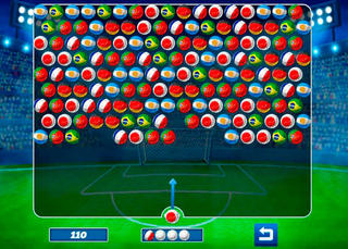バブルシューターワールドカップのゲーム画面「ゲーム画面」