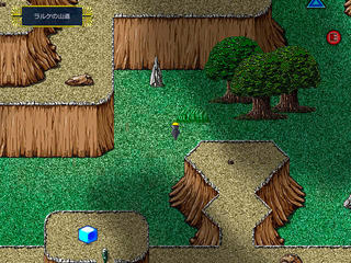 サーヤ4 -碧い瞳の天使-のゲーム画面「今作はシンボルエンカウントです」
