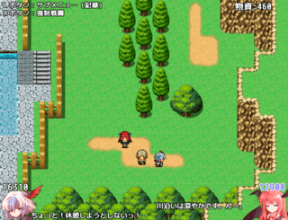 名無き者往く名無き道 体験版のゲーム画面「名無しキャラ主役のサイドビューバトルRPG!」