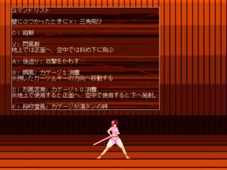 忍風Project弐～忍達の乱舞～のゲーム画面「練習で各キャラの技も体験できます。」