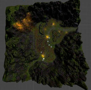 GANG OF GLORIOSAS - Prelude -のゲーム画面「拠点上空からの一枚」