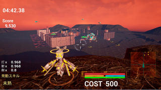 時止電殻2試作版のゲーム画面「敵拠点」