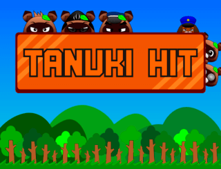 タヌキヒットのゲーム画面「ただひたすらに不良タヌキを叩いていきます」