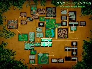 Billion Blaze第1章～After the disaster～リメイク版のゲーム画面「現在地はマップで確認できる」