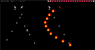 ShooterPigeonのゲーム画面「炎を操るハト」