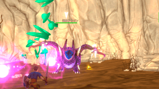 クエストクリア・ライフのゲーム画面「このドラゴンを倒すことが、ゲームの目的です。」
