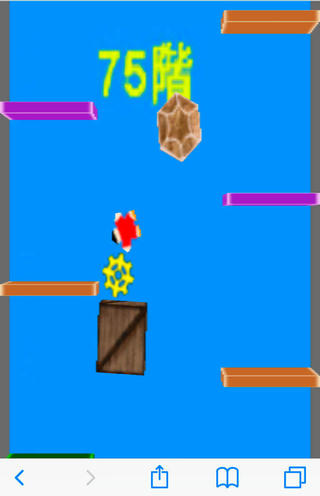 タワージャンプのゲーム画面「プレイ中画面」