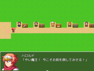 魔王討伐スピードランのゲーム画面「魔王さんちょっと待ってて!」