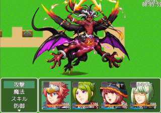 魔王討伐スピードランのゲーム画面「魔王さんちょっと待ってて!」