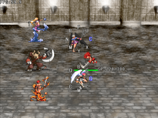 男無双打!戦闘実験版のゲーム画面「リングアルファベットで高速入力可能」