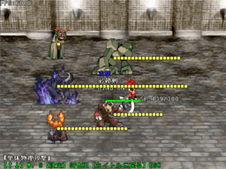 男無双打!戦闘実験版のゲーム画面「リングアルファベットで高速入力可能」