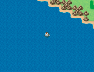 ハロ国物語3のゲーム画面「船を手に入れて、未知なる土地へ進みましょう。」