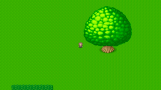 朔太郎君の受難のゲーム画面「巨木とか・・・」