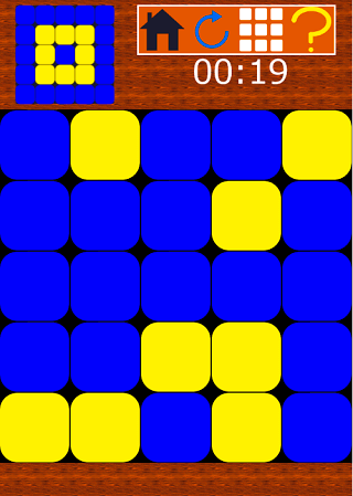 ルービックパズルのゲーム画面「5×5」
