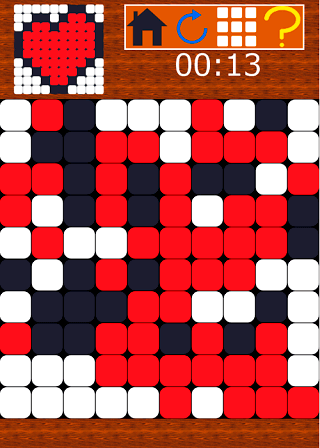 ルービックパズルのゲーム画面「10×10」