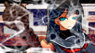 学園RPG ～闘・非行生徒会長～のゲーム画面「本作の主人公――ヒロイン、六花蘭丸。」