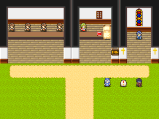 主人公の冒険のゲーム画面「タイトルの画面です。」