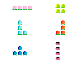 モモリス MOMORISUのゲーム画面「桃ブロックの形の種類。」