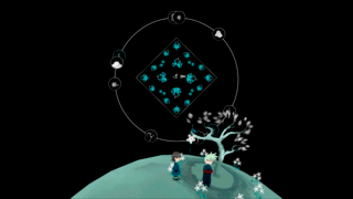 「Shiki」のゲーム画面「季節を移り変えていく星が本作の舞台」