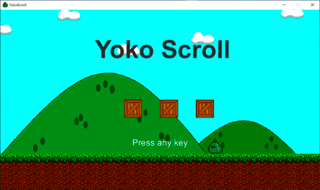 Yoko Scrollのゲーム画面「タイトル画面」