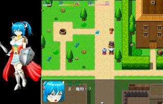 ローザの不思議なダンジョンのゲーム画面「村が魔物に突如襲われる」