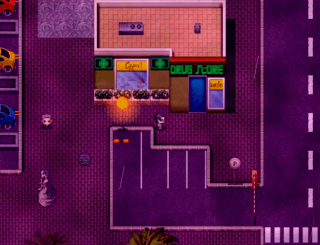 グレイブヤードムーンのゲーム画面「現代のコンピュー広場、あるいはジョルジョ・デ・キリコ的空間の思い出」