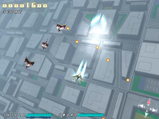 O-DIVERのゲーム画面「ショット攻撃」
