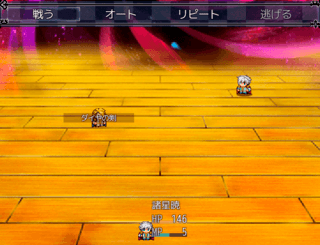 白薔薇の騎士のゲーム画面「ボス戦。騎士同士一対一の決闘。」