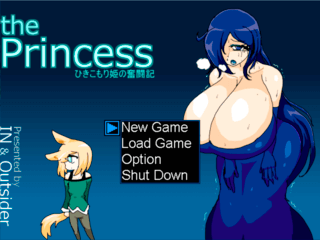 thePrincess ひきこもり姫の奮闘記のゲーム画面「タイトル」